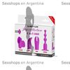Vibrador con 12 funciones de vibración, 4 estilos diferentes de funda de silicona con recarga USB